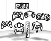 Video Game Controller ornaments - Black acrylic