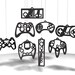 Video Game Controller ornaments - Black acrylic