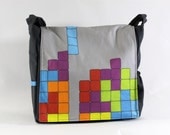Tetris Messenger Bag - Original Fabric Design