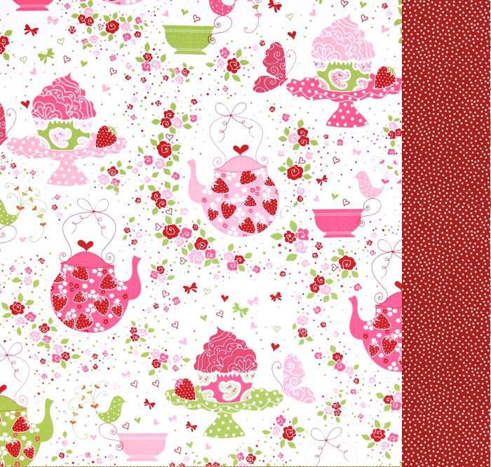 Strawberry Tea Party Nap Mat Cover - Basic Kindermat Cover