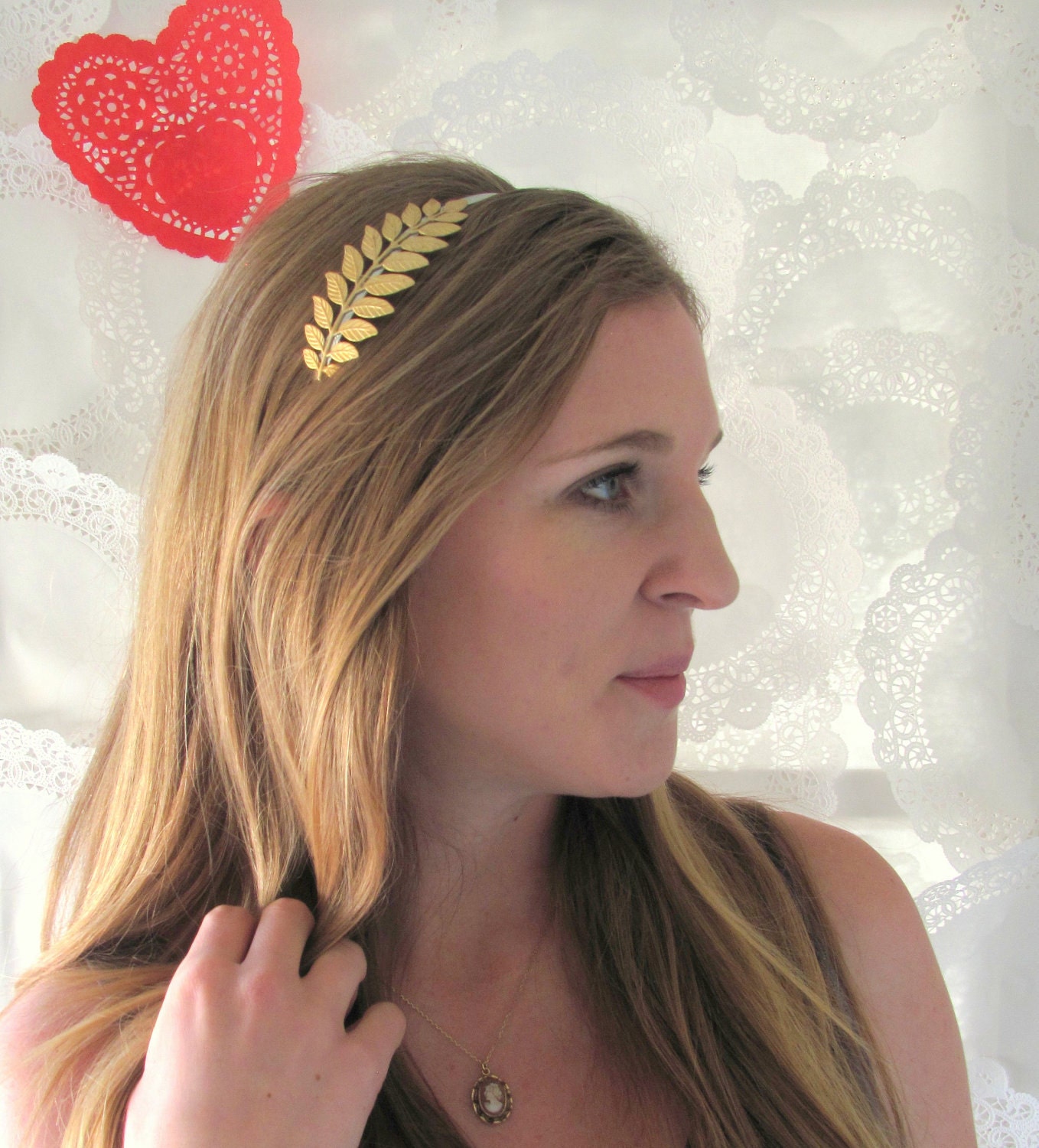 Golden Goddess Leaf Headband