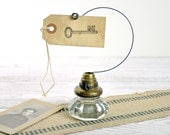 Vintage Door Knob Photo Holder / Wire Photo or Card Holder