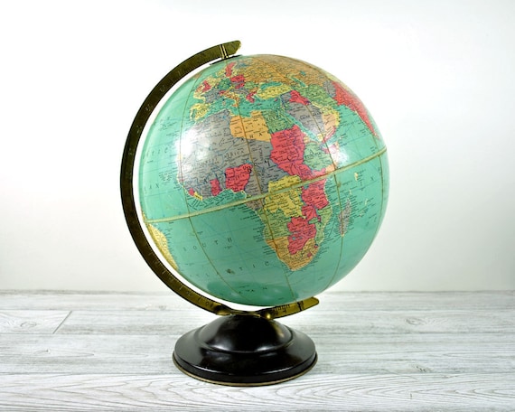 Vintage 1940's Replogle 12" Precision World Globe