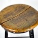 Vintage Industrial Oak & Metal Stool
