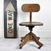 Vintage Wood Office Swivel Chair / Desk Chair / Office Decor