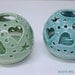 Robin's Egg Blue Spring Decor THE ORIGINAL Heart Candileria Luminary / Handmade Ceramics