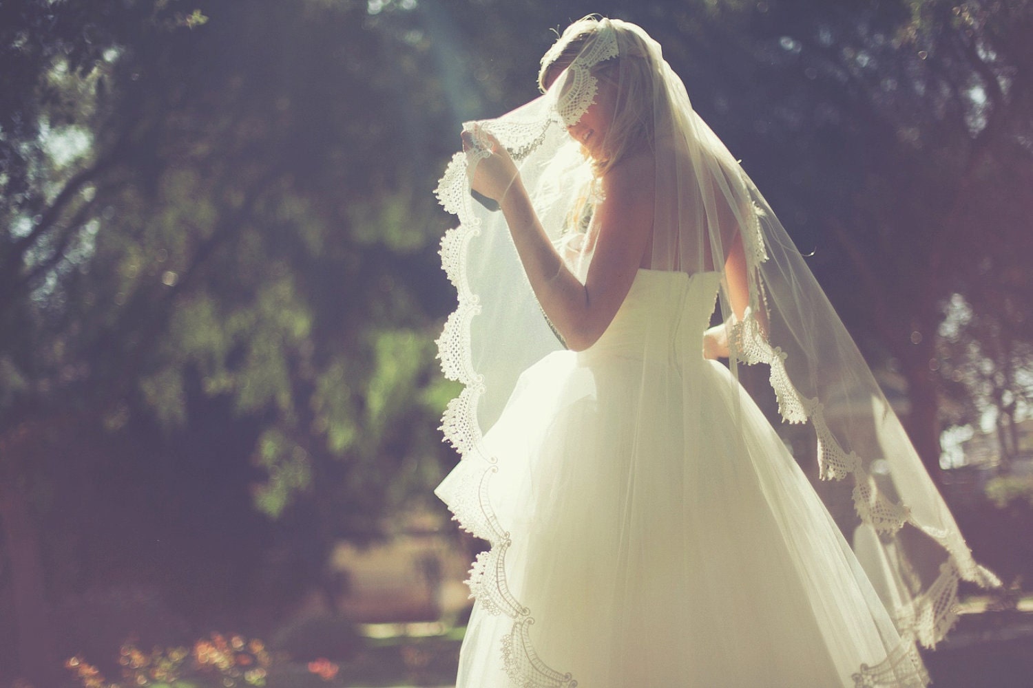 Eliza - Guipure Lace Veil, Traditional Veil, 210