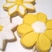 Custom listing for Emily: Yellow flower sugar cookies Favors or Gifts