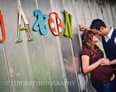 Wood letters 12" Handpainted wooden wall letters