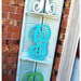 One color Handpainted distressed 24inch wood letter in monogram font Or font of your choosing I can cut any font from fontyukle