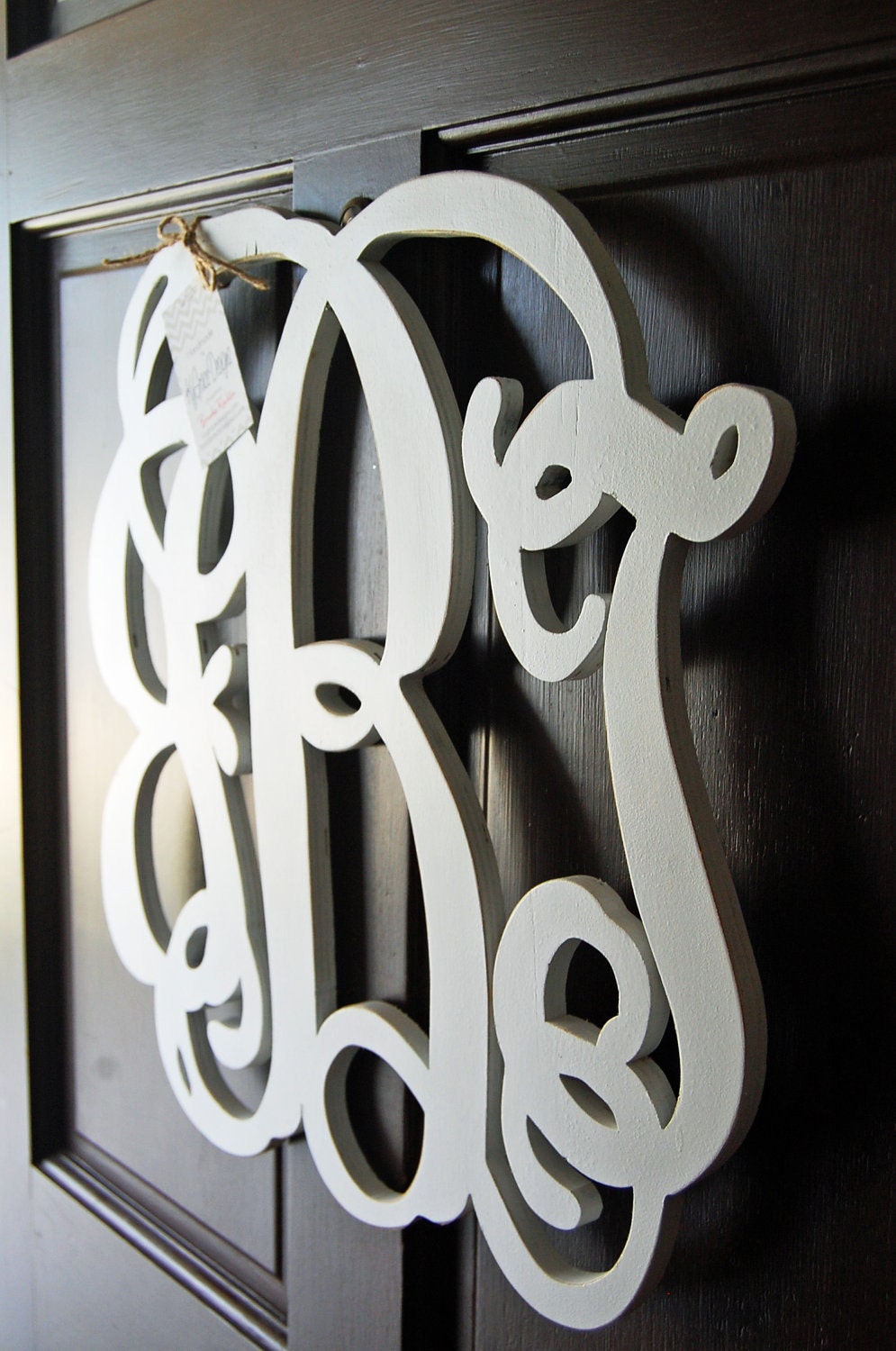 Wood letter Monogram in vine monogram font This is for an 24" monogram