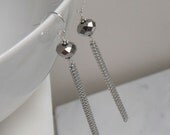 Silver Chain Tassel Earrings