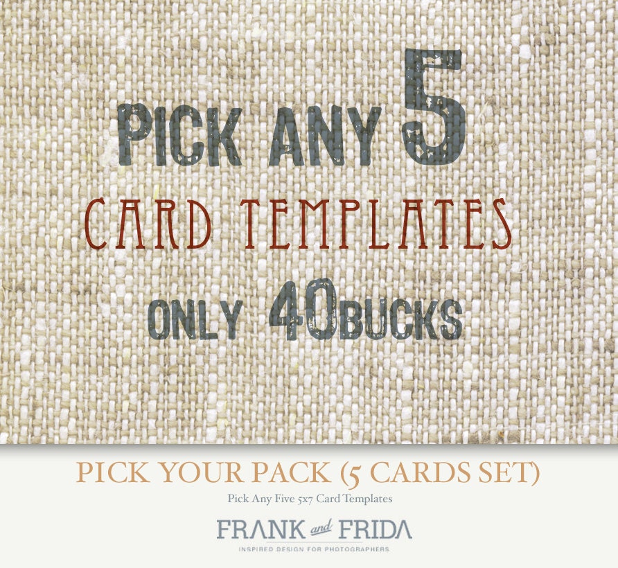 Card Templates - Choose Any Five