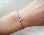 Silver Star Wish Bracelet  - Friendship Bracelet - Encouragement Bracelet - Choose Your Own Color