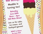 Ice Cream Birthday Party Invitation Il_170x135