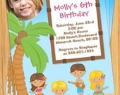 Luau Birthday Party Invitation 5x7" Printable File Il_170x135