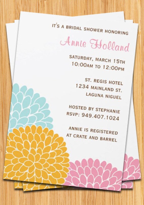 Floral Bridal Shower Invitation Il_570xn