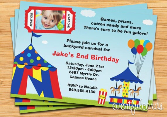 Carnival Birthday Party Invitation Il_570xn