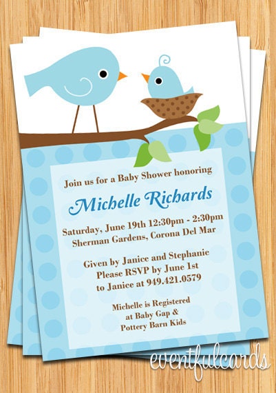 Cute Bird Baby Shower Invitation Il_570xn