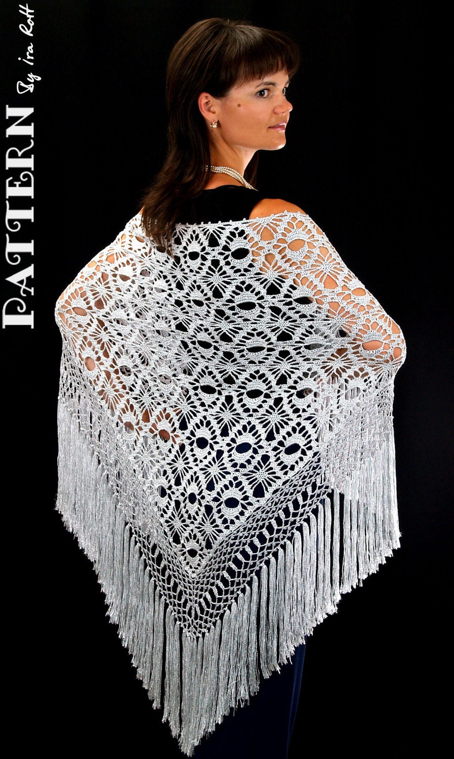 PATTERN - Peacock Eye Shawl - Crochet PDF Pattern