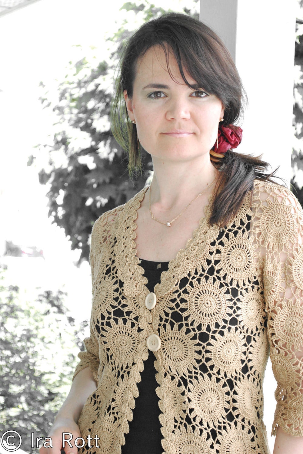 PATTERN - Lace Crochet Motif Cardigan - Crochet PDF pattern