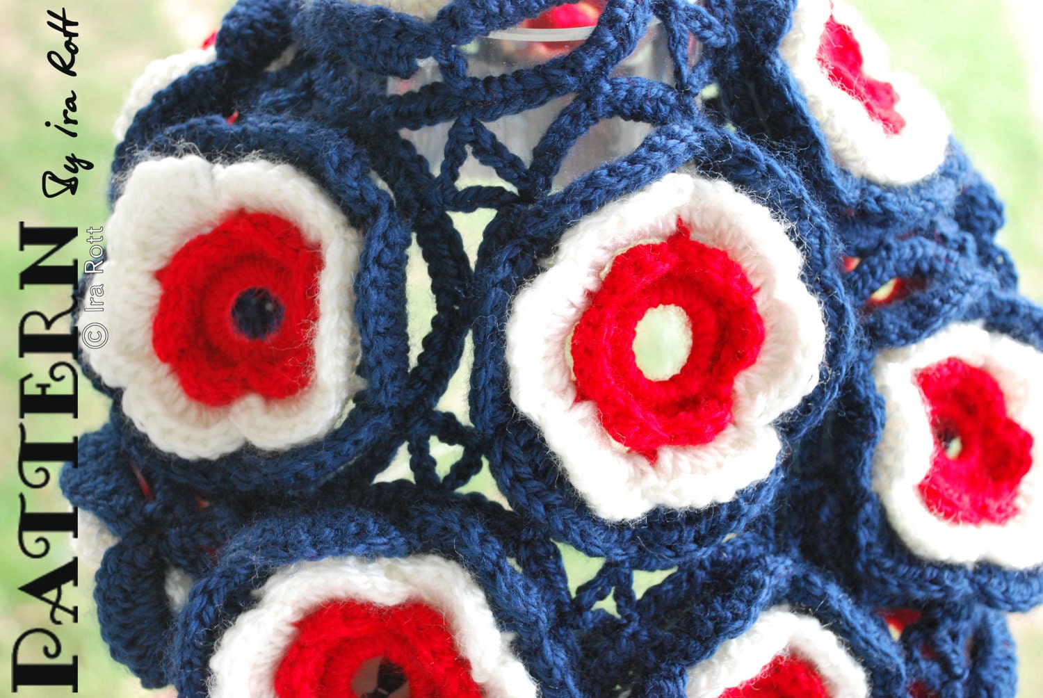 PATTERN - Patriotic Flower Summer Dress and Beret Set - Crochet PDF Pattern