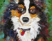 Original Oil Painting Commission Custom Pet Portrait- Dog Cat Horse by Karen Tarlton MODERN IMPRESSIONISM palette knife fine art