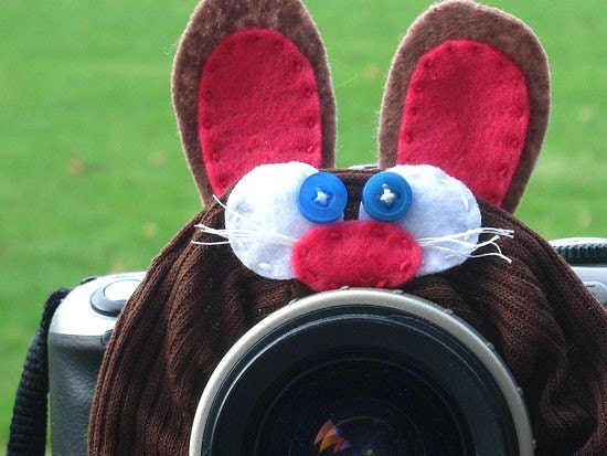 Ready To Ship -- standard Chocolate Easter BUNNY Lens Pet for your camera