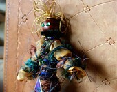 Corvu, Forest Sprite, an elemental spirit art doll