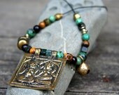 Antique Tibet medallion necklace