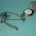 Teal &  Emerald Mandala Pocket Watch Locket Pendant with Matching Earrings and Tool