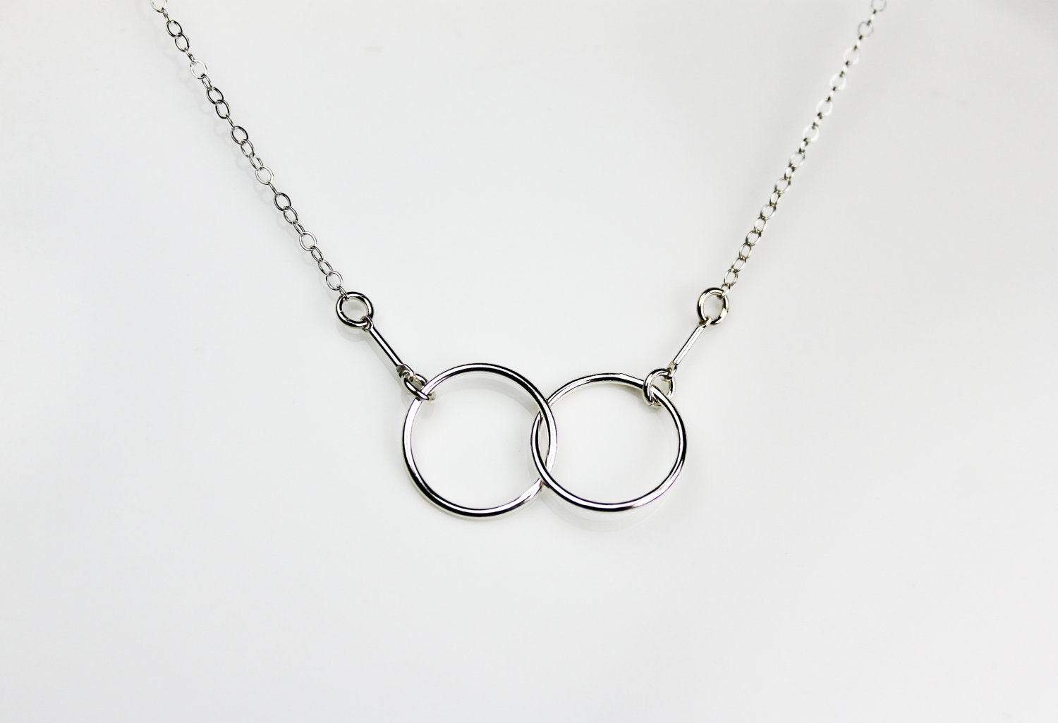 Interlocked Circles Necklace - Sterling Silver