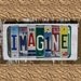 License Plate Sign - Funky Journey Word Block - Custom Words Available - Recycled Vintage Art - Salvaged Wood - Upcycled Artwork