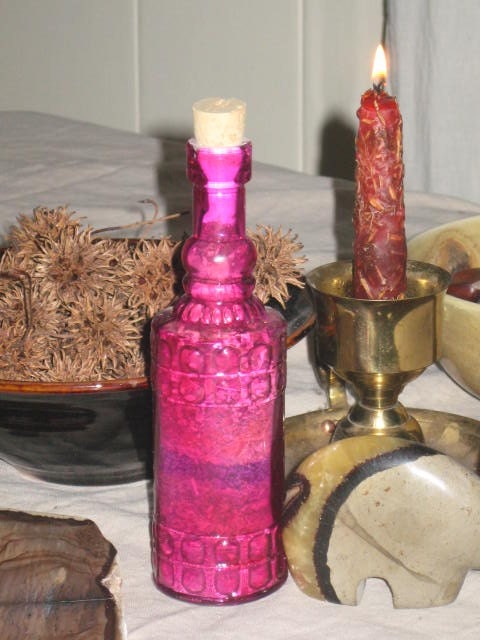 Attraction Bellarmine-Hoodoo-Voodoo-Witchcraft-Wicca- Conjure Bottle- Law of Attraction, Attainment, Manifestation, Fortune, Luck, Fate
