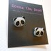 panda stud earrings
