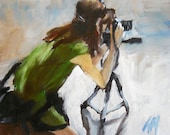 girl with camera open edition print by moulton 5 x 7 inch
