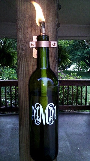 Monogrammed Wine Lantern