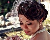 9 inch Birdcage Veil with Chenille Dots