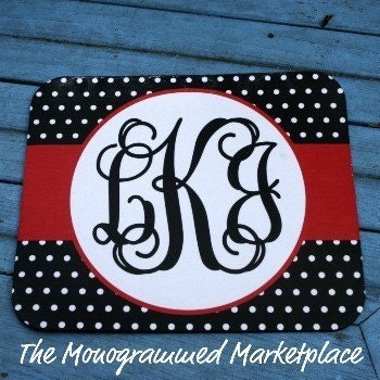Black Dot Personalized Mousepad