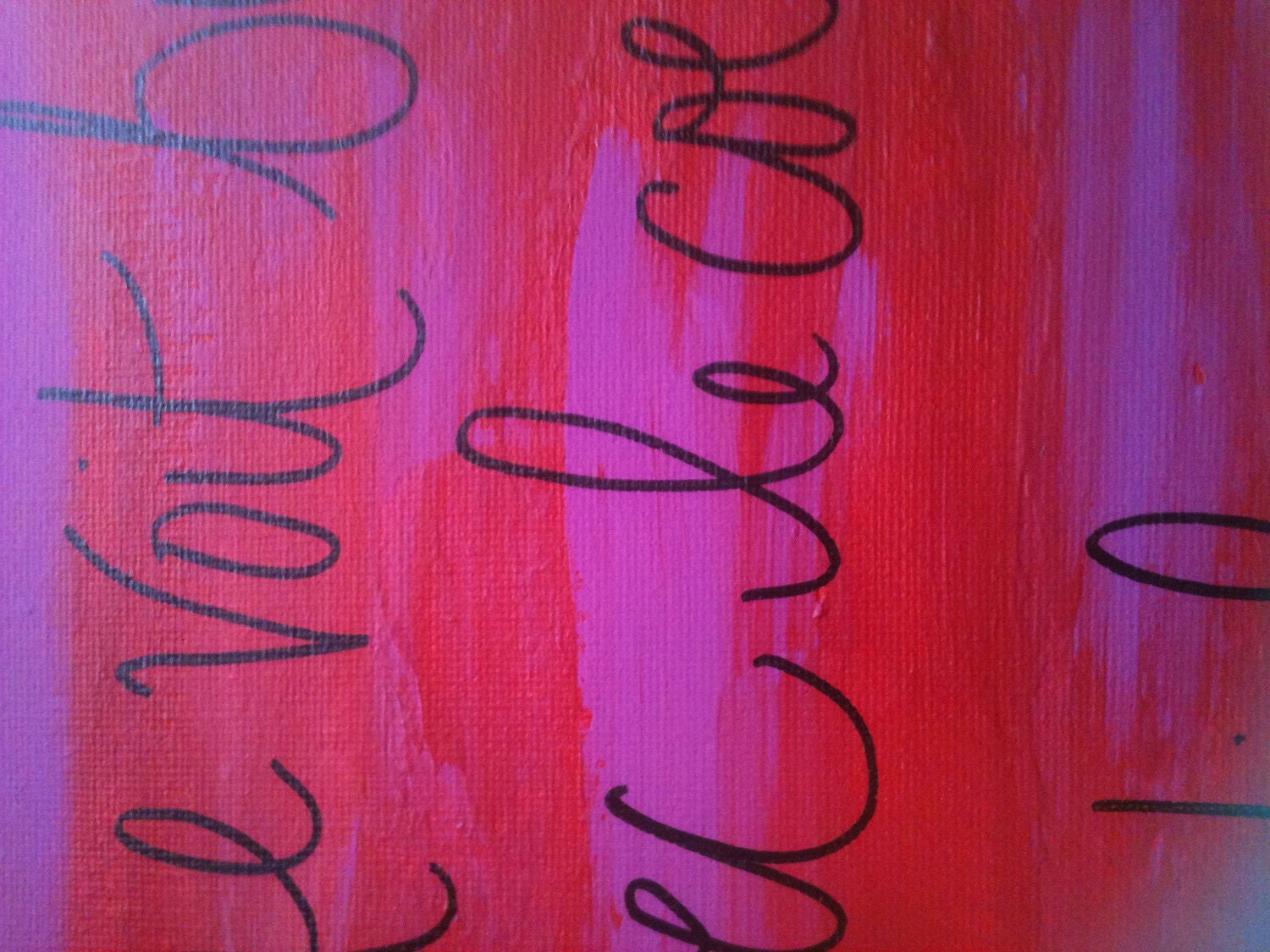 The Little Prince Essential Book Love Quote Original Painting (Pink Red Romance)