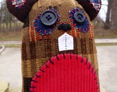 Handmade Stuffed Beaver, Plush Beaver Softie - Gertie