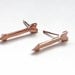 Tiny Arrow Stud Earrings 14K rose gold dipped