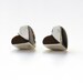 Heart Shaped Pyramid Stud Earrings sterling silver