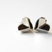 Heart Shaped Pyramid Stud Earrings sterling silver