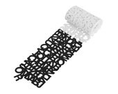 Helvertica Scarf  ( White / Black )