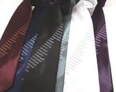 Mens Tie - Emotional Adjectives Tie- Mens silk necktie in six tie color choices