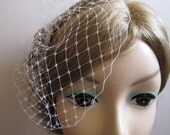 Pearl rhinestone hair comb with mini Ivory  birdcage veil, bridal headpiece, wedding hair accessories, bridal hair comb crystal and pearl