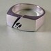 Deer track Ring, Sterling Silver