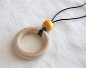 Natural Wooden Nursing Necklace - Sunshine Yellow
