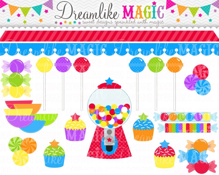 Little Star Sweet Shop Collection- Clipart for Personal or Commercial Use Il_570xn